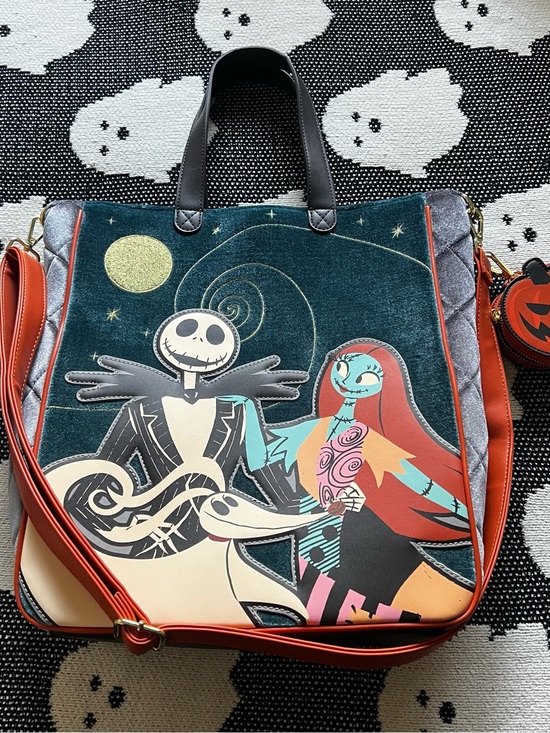 Loungefly Handbags - Loungefly Disney Nightmare Before Christmas Tote Bag & Pumpkin Coin Zip Pouch